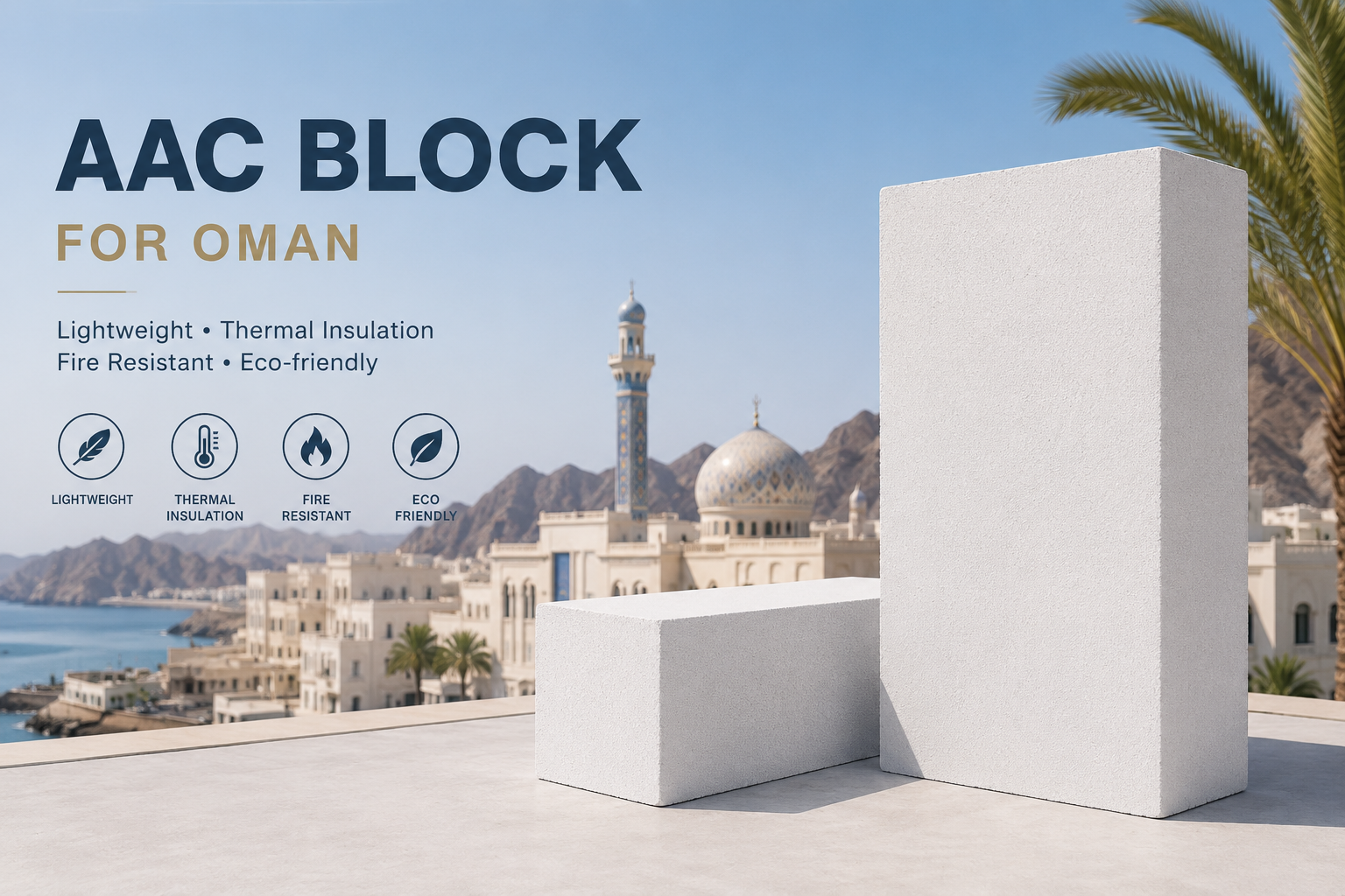 AAC Blocks for Oman – Ideal Lightweight Insulation Building Material For Omani Construction