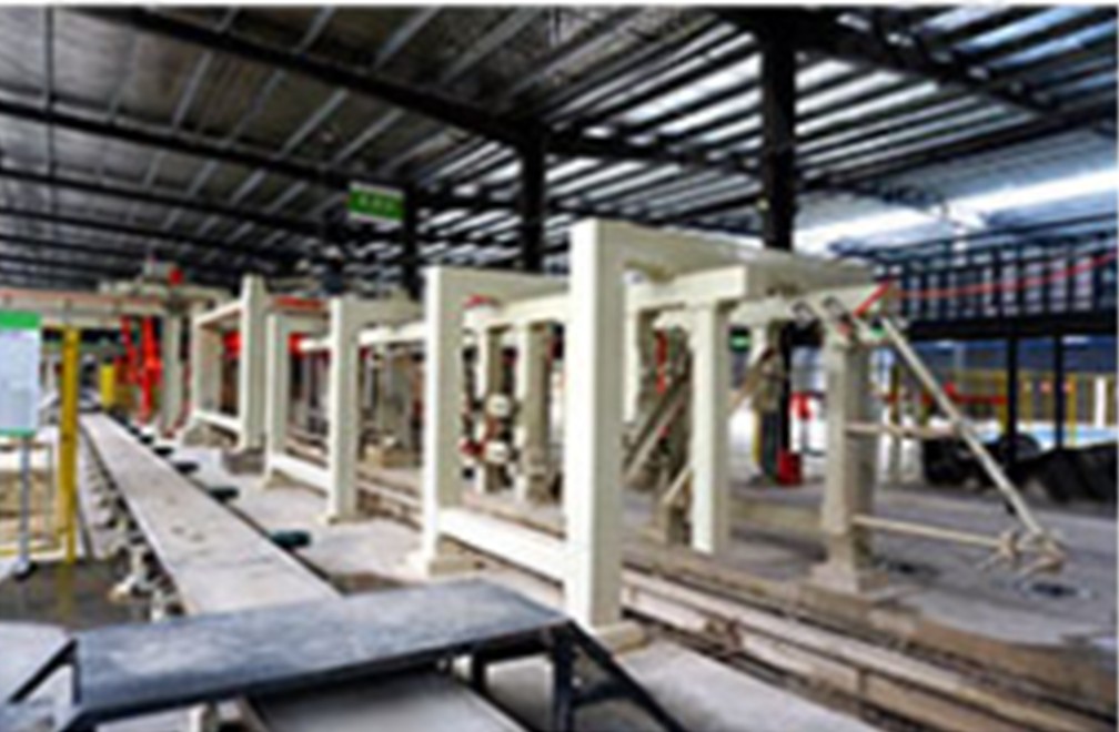 AAC block cutting line