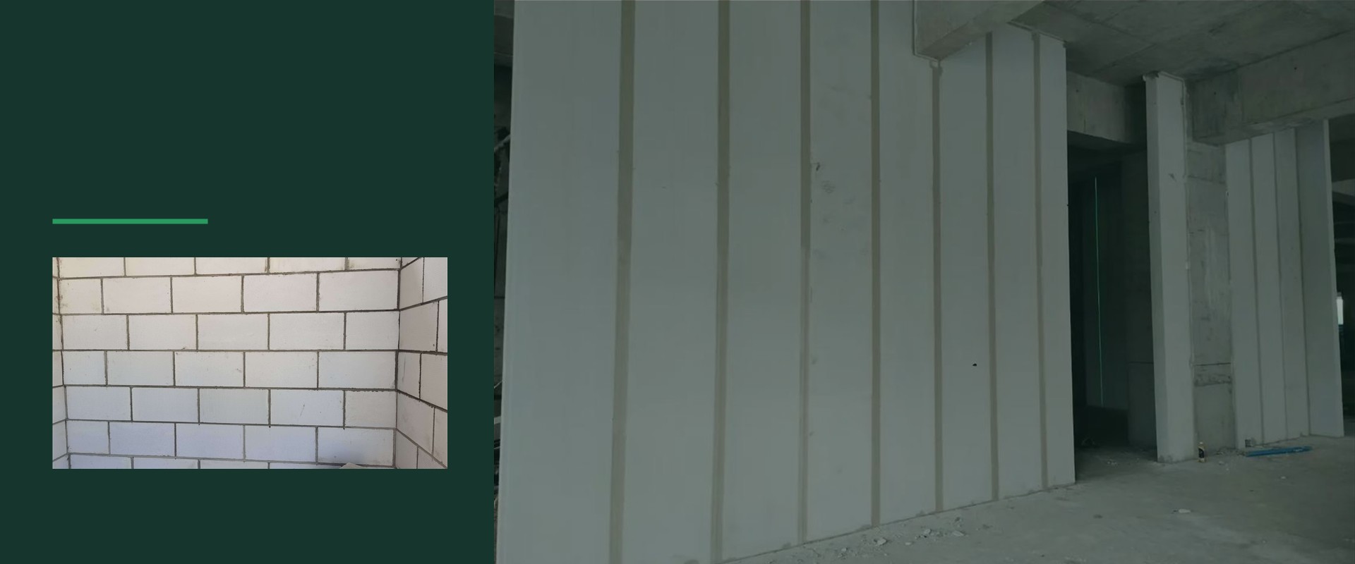 AAC block masonry and ALC panel wall installation